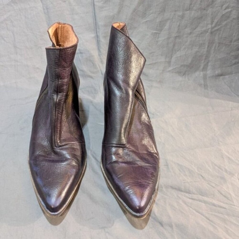 Veracruz Purple Pointed Toe Heel Ankle Boots Size 41